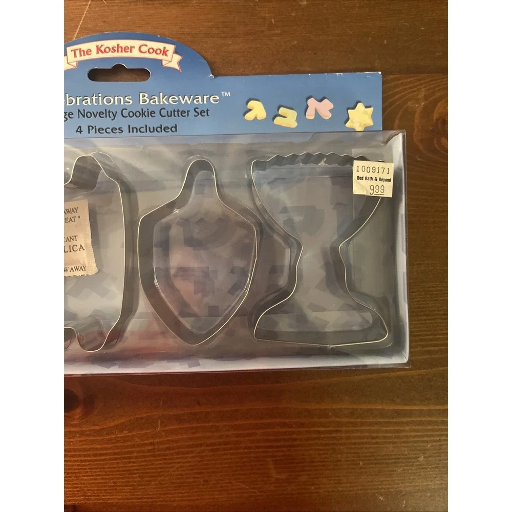 The Kosher Cook Hannukah Novelty Cookie Cutter Set‎ Of 4 NIB